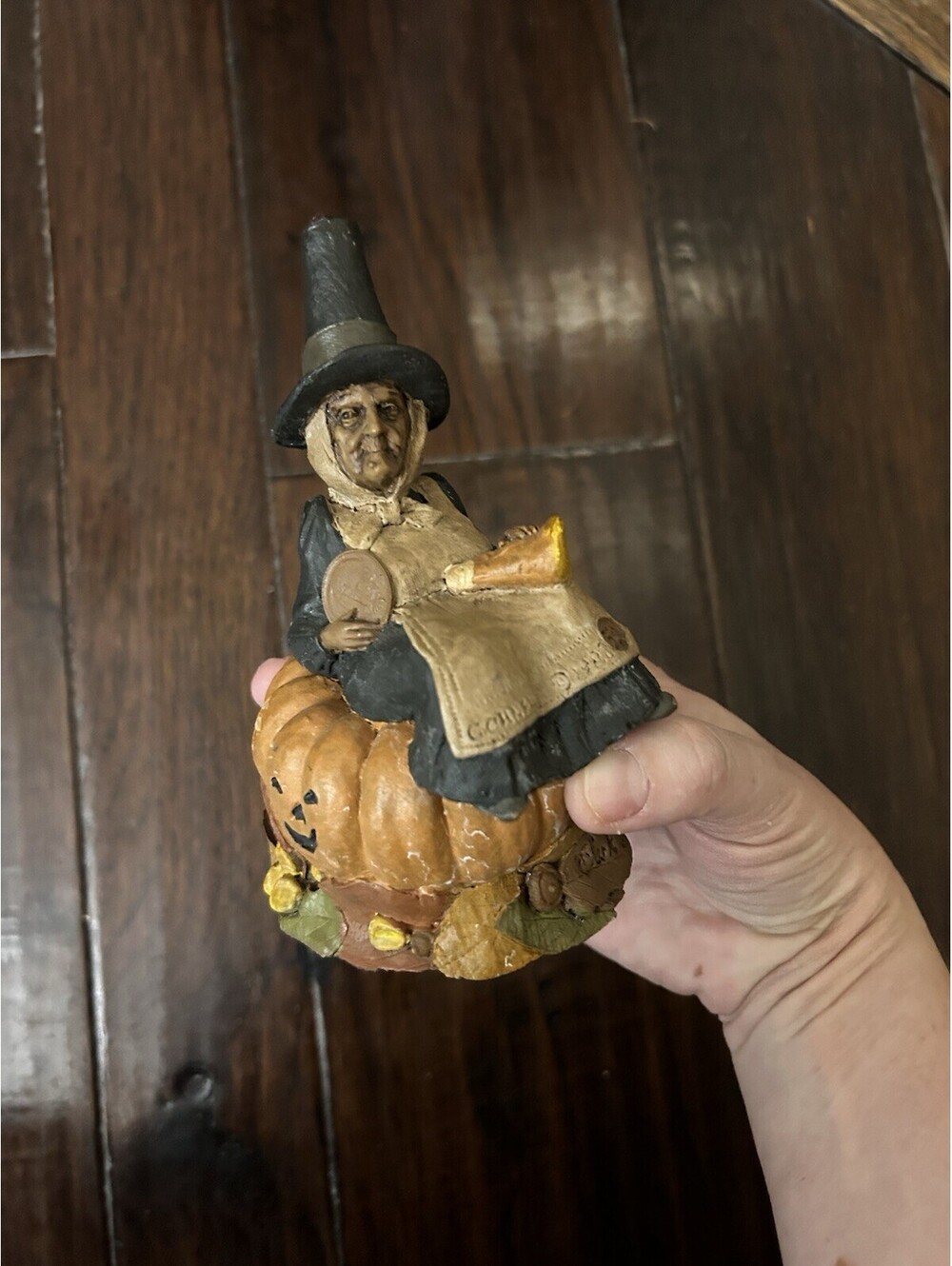 Tom Clark Cornelia Witch Figurine Sculpture Gnome Pumpkin Halloween SIGNED #50